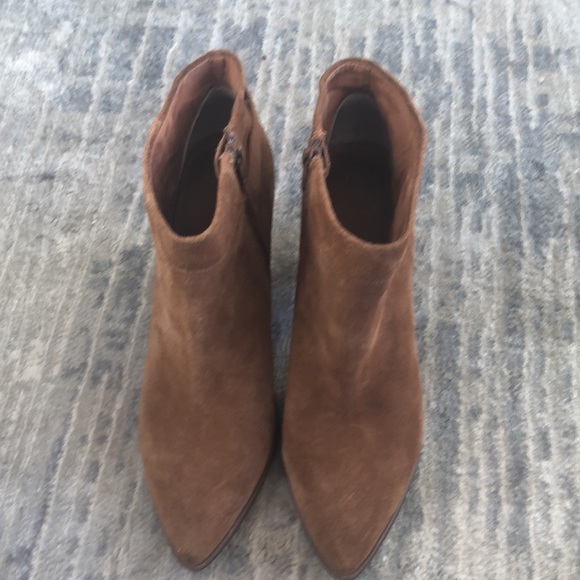 Suede Camel Ankle Boots - Picture 2 of 5